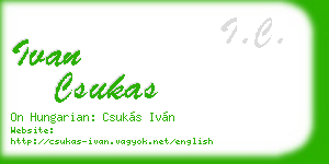 ivan csukas business card